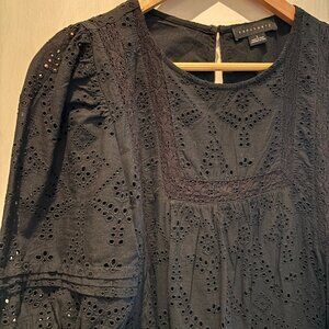 Sanctuary Black Eyelet Dress SMALL